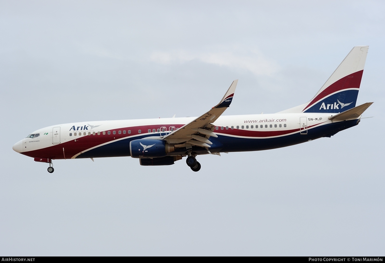 Aircraft Photo of 5N-MJP | Boeing 737-8JE | Arik Air | AirHistory.net #223905