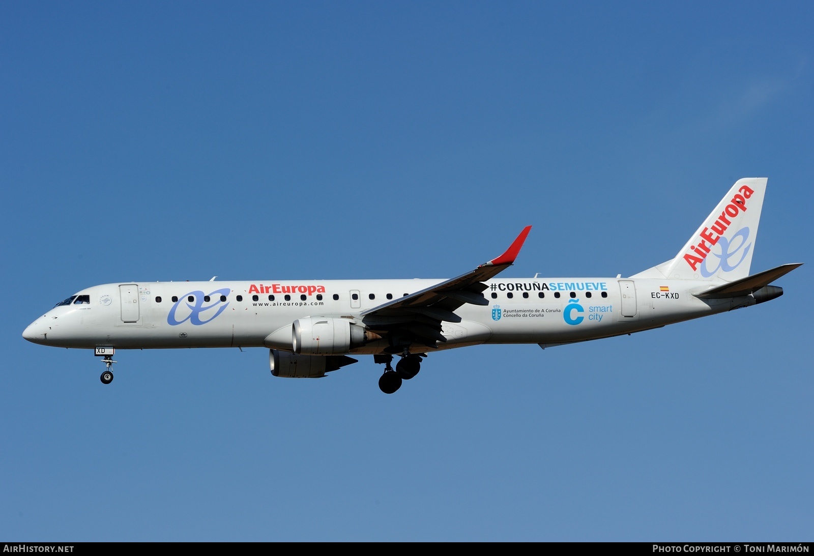 Aircraft Photo of EC-KXD | Embraer 195LR (ERJ-190-200LR) | Air Europa | AirHistory.net #223924
