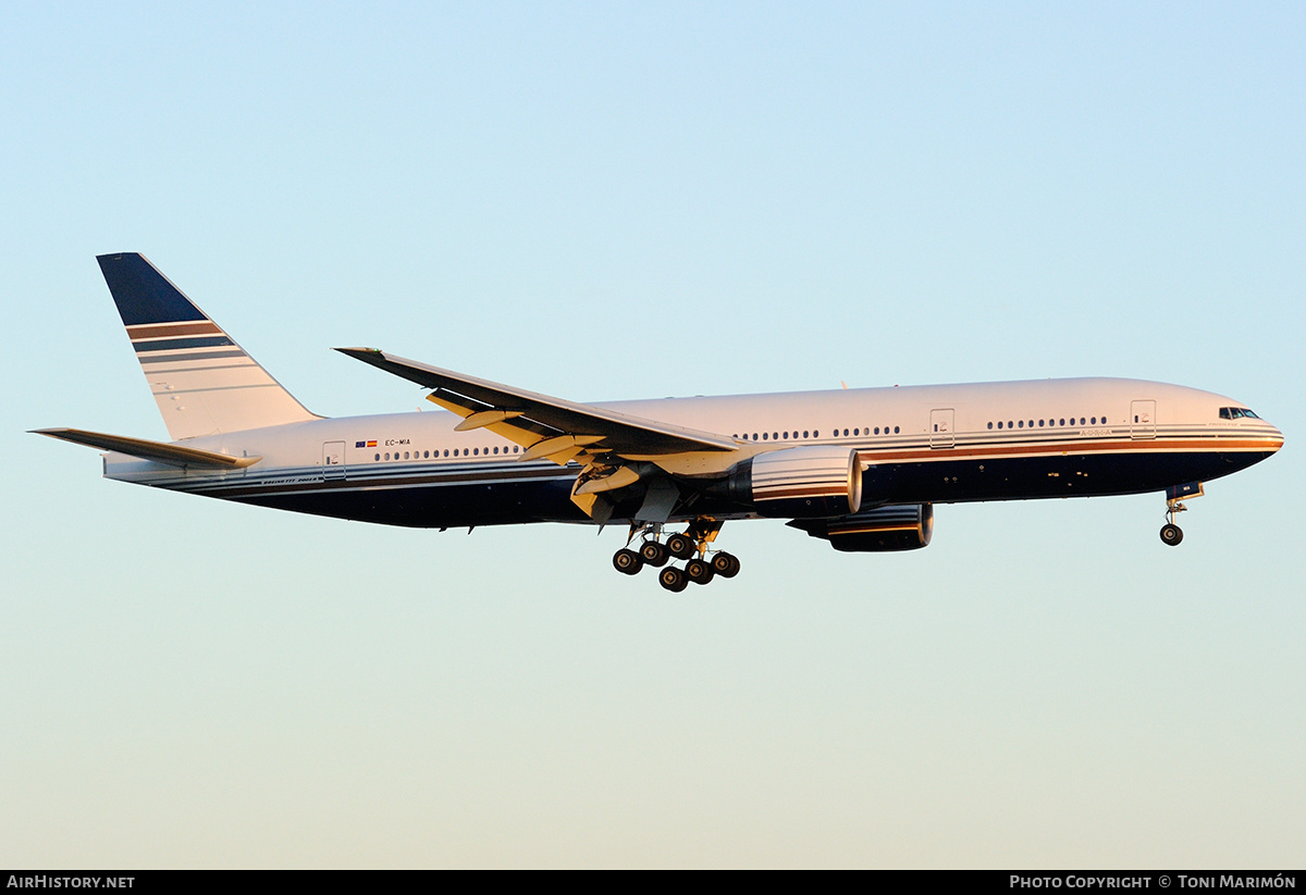 Aircraft Photo of EC-MIA | Boeing 777-28E/ER | Privilege Style | AirHistory.net #223934