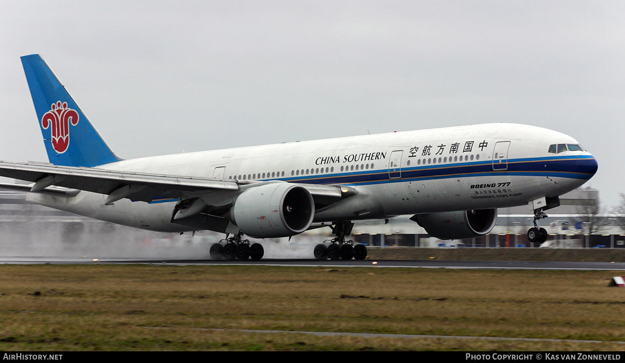 Aircraft Photo of B-2062 | Boeing 777-21B/ER | China Southern Airlines | AirHistory.net #223977