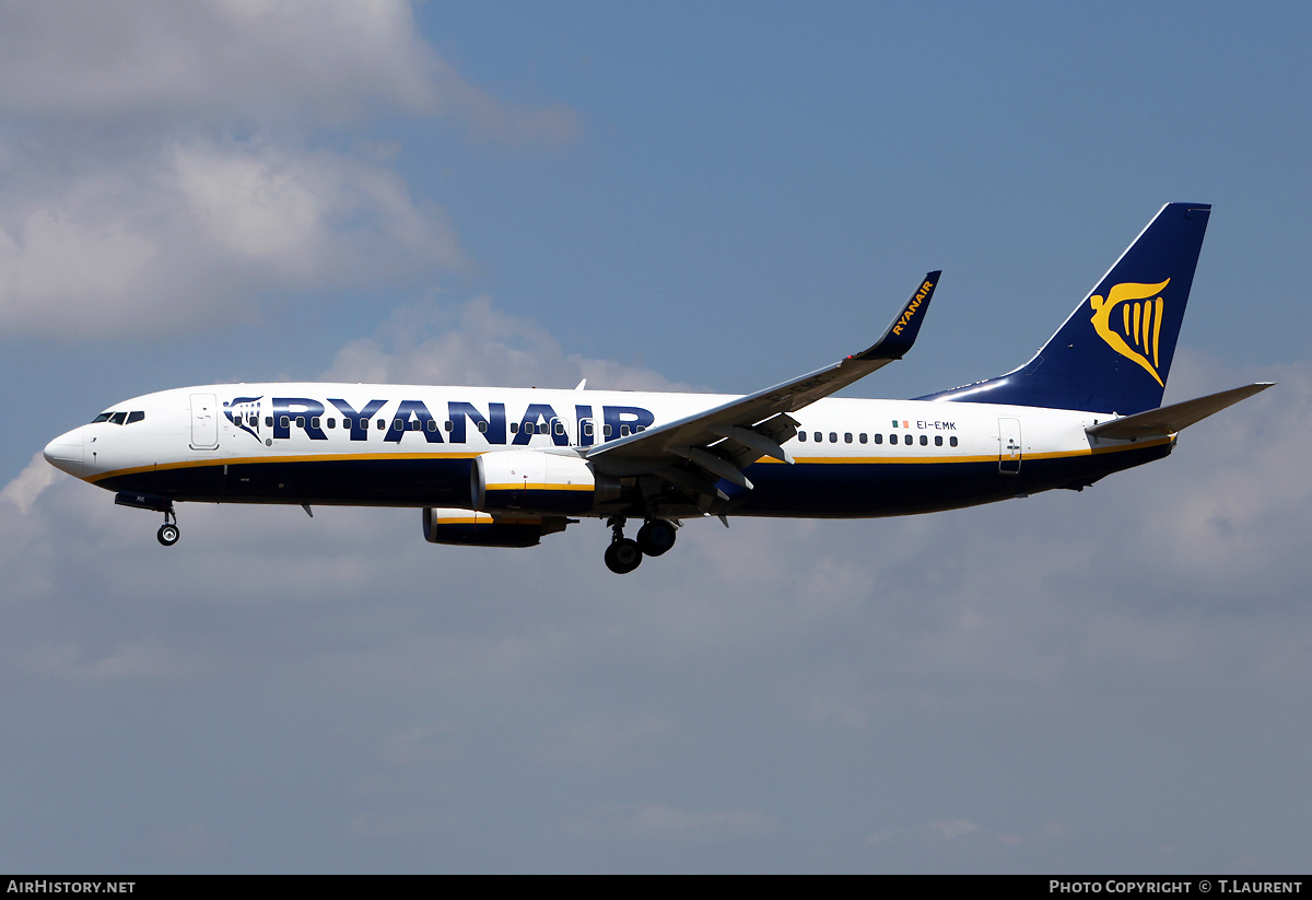 Aircraft Photo of EI-EMK | Boeing 737-8AS | Ryanair | AirHistory.net #224071