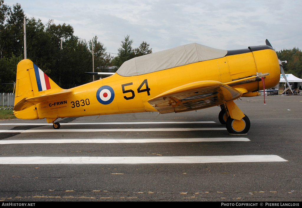 Aircraft Photo of C-FRWN / 3830 | North American AT-16 Harvard II | Canadian Harvard Aircraft Association | Canada - Air Force | AirHistory.net #224080