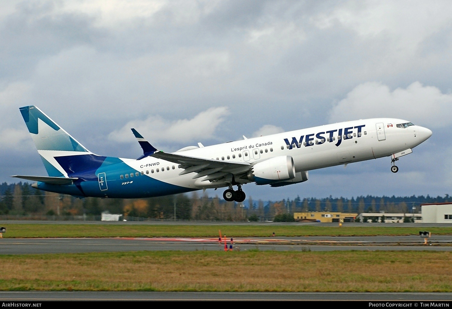 Aircraft Photo of C-FNWD | Boeing 737-8 Max 8 | WestJet | AirHistory.net #224248