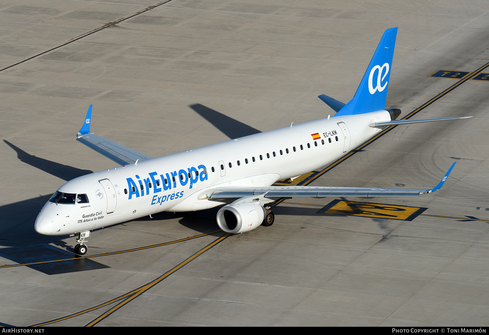 Aircraft Photo of EC-LKM | Embraer 195LR (ERJ-190-200LR) | Air Europa Express | AirHistory.net #224362