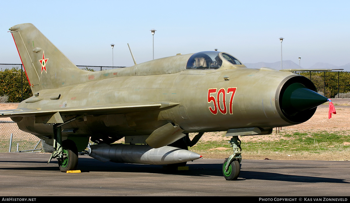 Aircraft Photo of 507 | Mikoyan-Gurevich MiG-21PF | Hungary - Air Force | AirHistory.net #224395