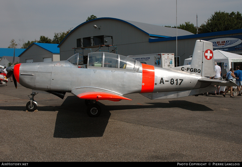 Aircraft Photo of C-FGBQ / A-817 | Pilatus P-3-05 | Switzerland - Air Force | AirHistory.net #224486