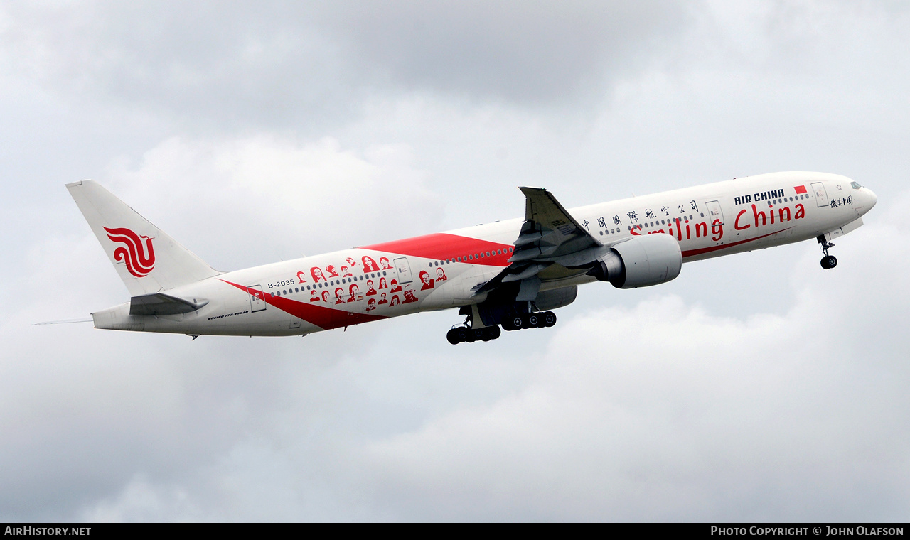 Aircraft Photo of B-2035 | Boeing 777-39L/ER | Air China | AirHistory.net #224604