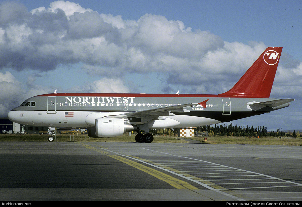 Aircraft Photo of N306NB | Airbus A319-114 | Northwest Airlines | AirHistory.net #224694
