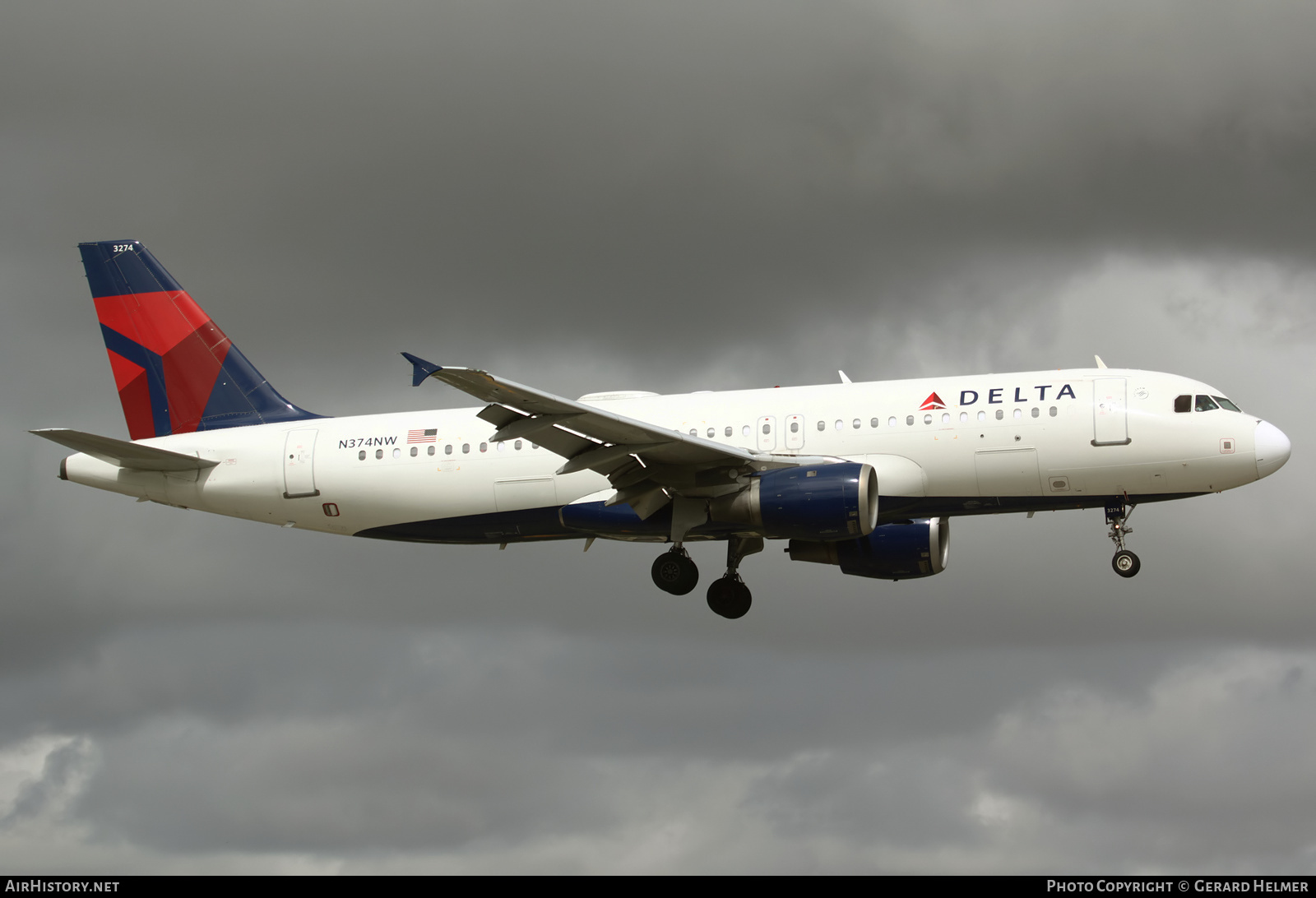 Aircraft Photo of N374NW | Airbus A320-212 | Delta Air Lines | AirHistory.net #224789