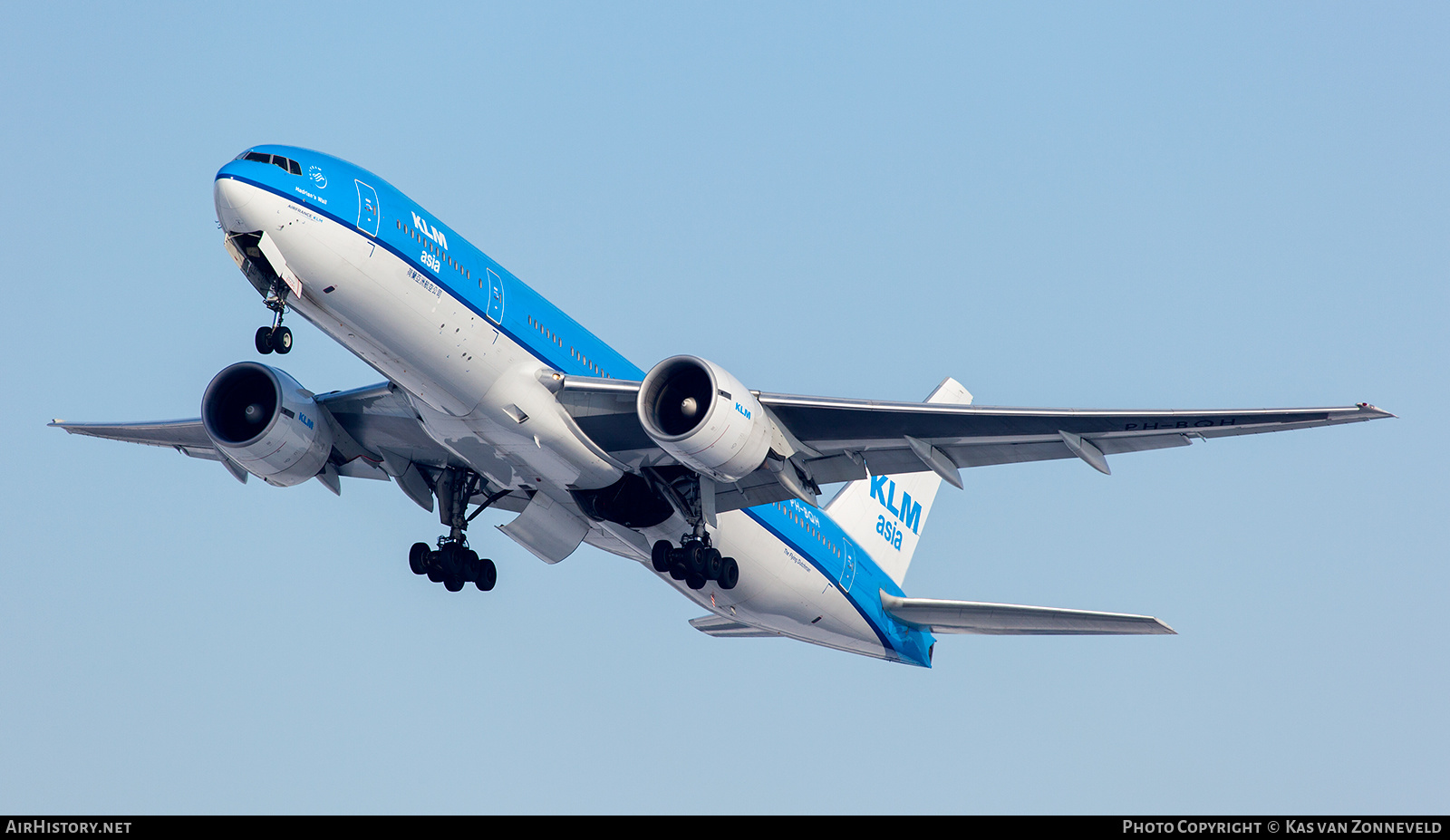 Aircraft Photo of PH-BQH | Boeing 777-206/ER | KLM Asia | AirHistory.net #224841