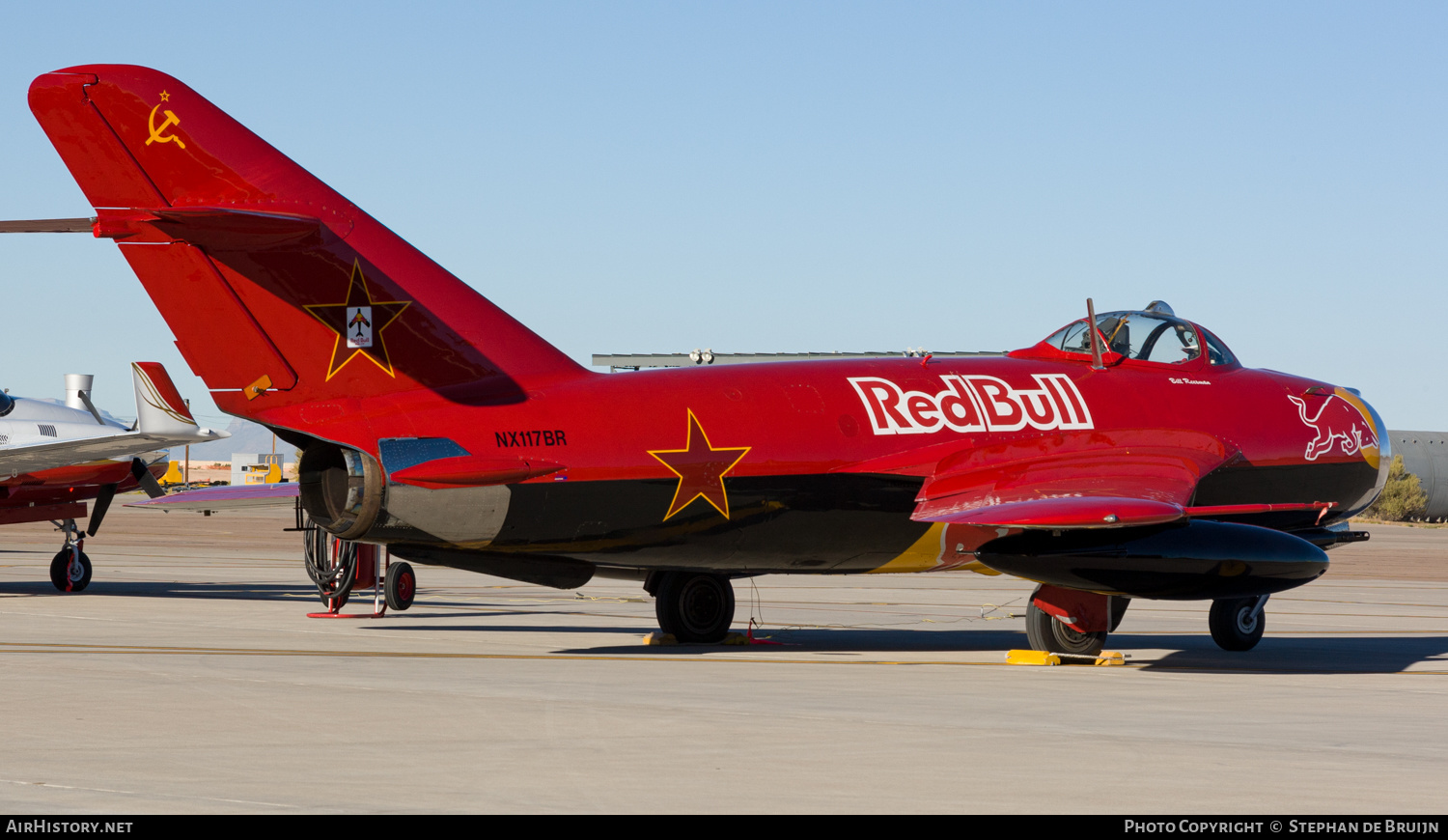Aircraft Photo of N117BR / NX117BR | PZL-Mielec Lim-5 (MiG-17F) | Red Bull | AirHistory.net #225083