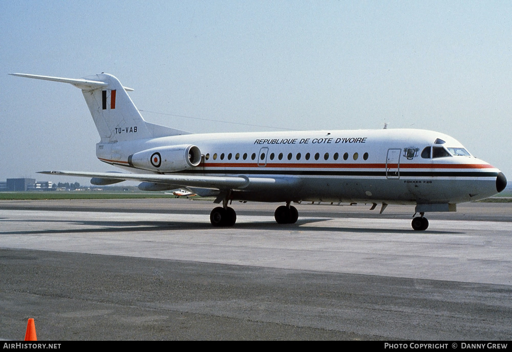 Aircraft Photo of TU-VAB | Fokker F28-1000 Fellowship | Ivory Coast - Air Force | AirHistory.net #225512