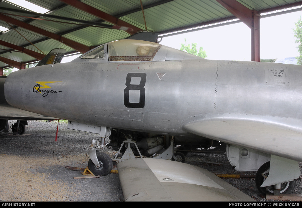 Aircraft Photo of 8 | Dassault MD-450R Ouragan | France - Air Force | AirHistory.net #225598