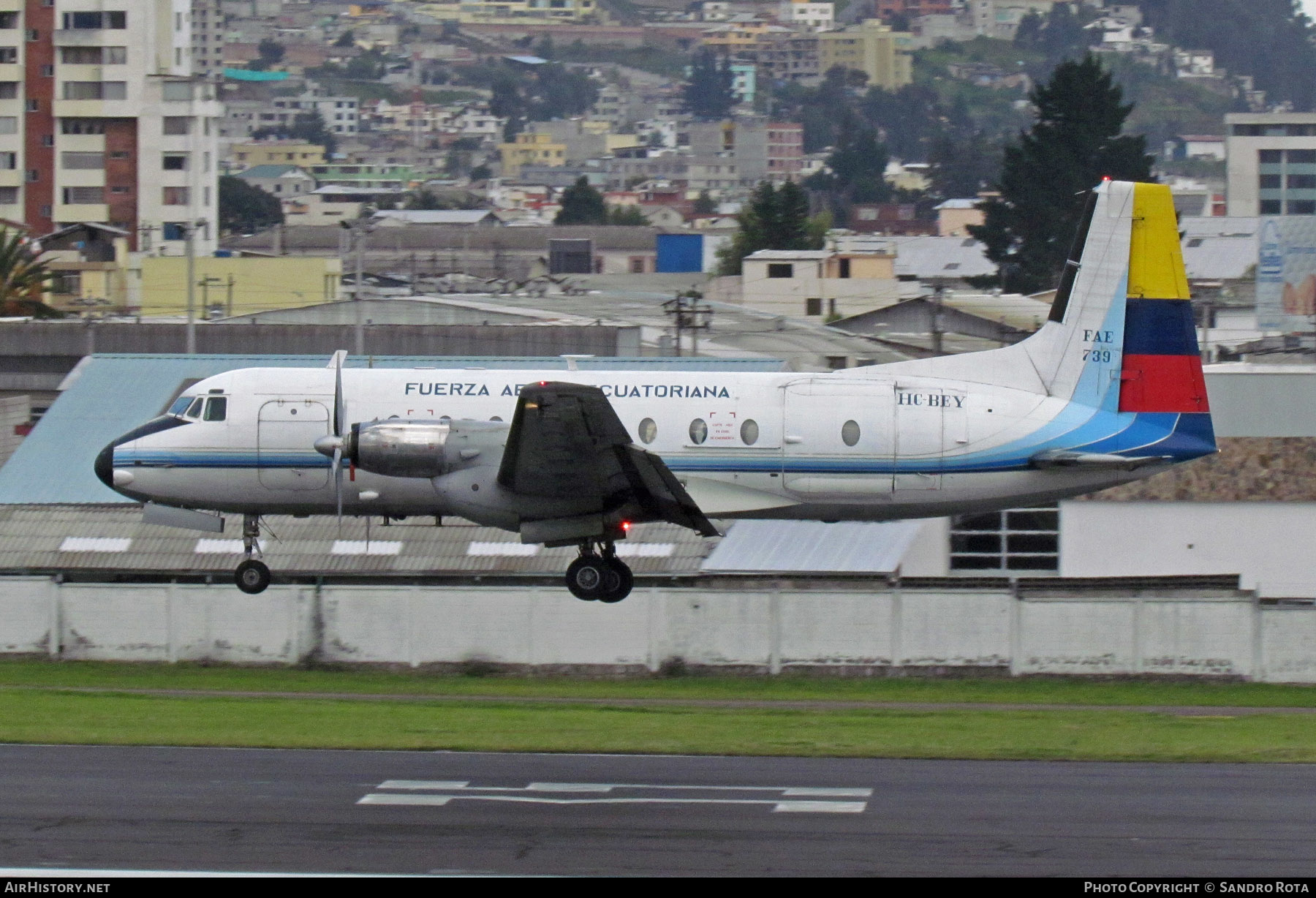 Aircraft Photo of FAE-739 / HC-BEY | Hawker Siddeley HS-748 Srs2A/285LFD | Ecuador - Air Force | AirHistory.net #225661