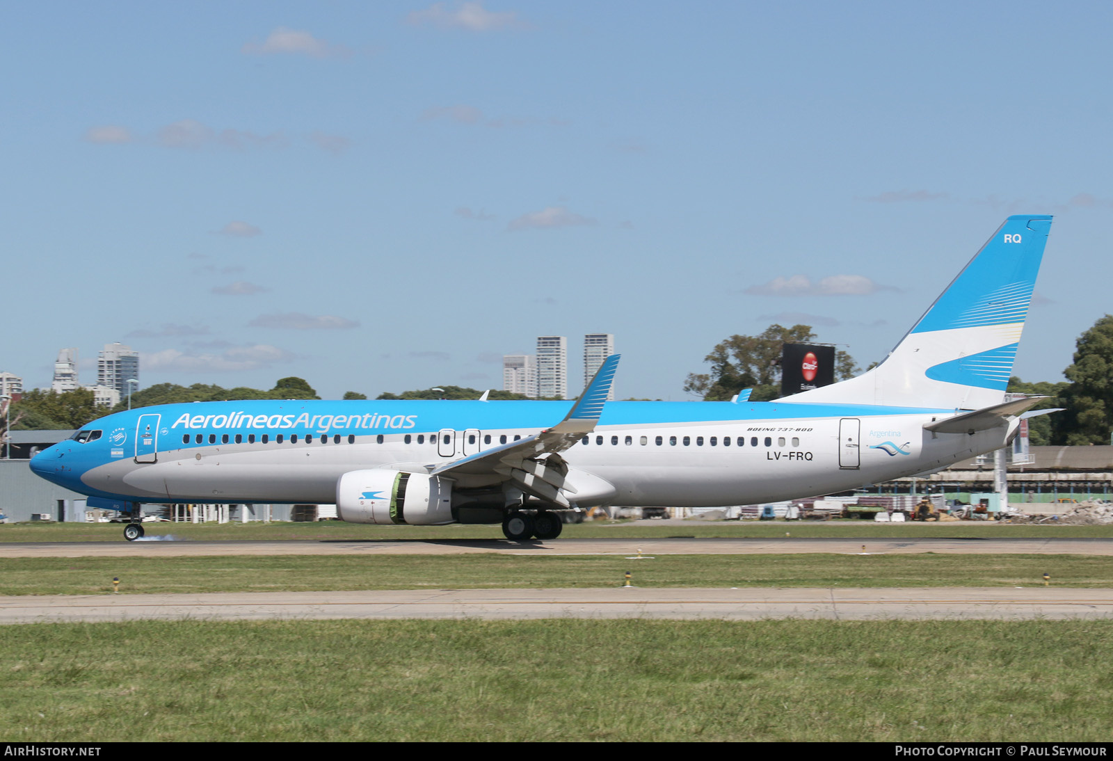 Aircraft Photo of LV-FRQ | Boeing 737-8BK | Aerolíneas Argentinas | AirHistory.net #225671