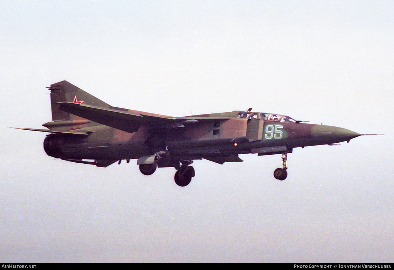 Aircraft Photo of 95 blue | Mikoyan-Gurevich MiG-23UB | Soviet Union - Air Force | AirHistory.net #225718