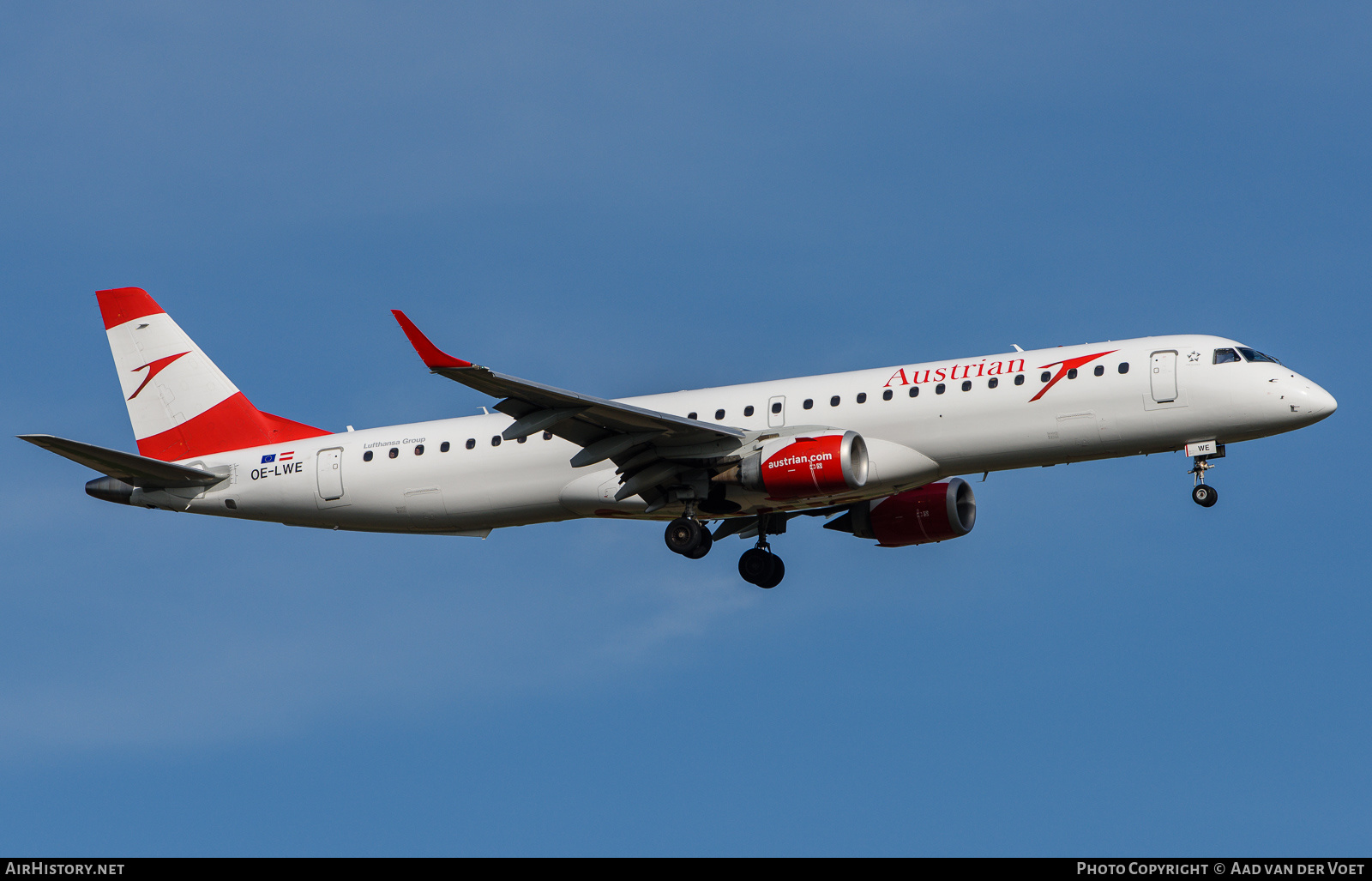 Aircraft Photo of OE-LWE | Embraer 195LR (ERJ-190-200LR) | Austrian Airlines | AirHistory.net #225757
