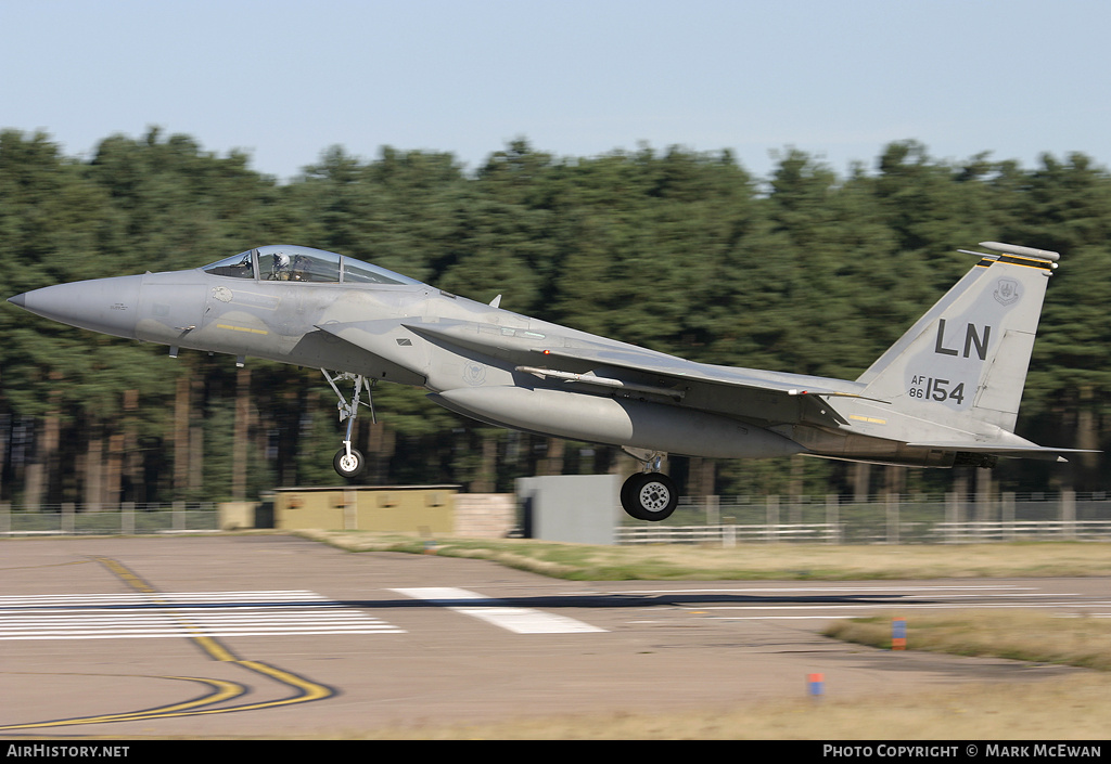 Aircraft Photo of 86-0154 / AF86-154 | McDonnell Douglas F-15C Eagle | USA - Air Force | AirHistory.net #225844