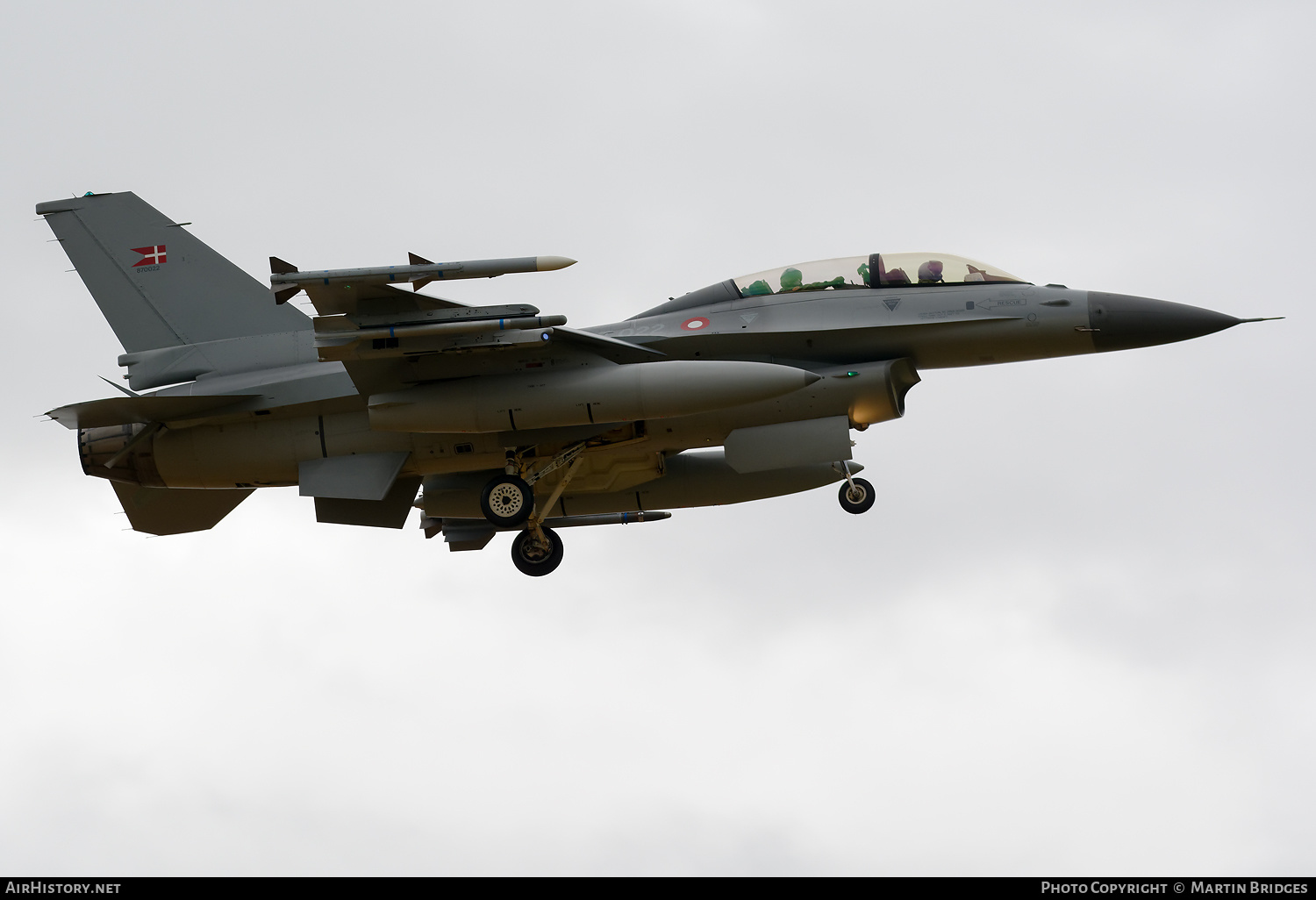 Aircraft Photo of ET-022 | General Dynamics F-16BM Fighting Falcon | Denmark - Air Force | AirHistory.net #225943