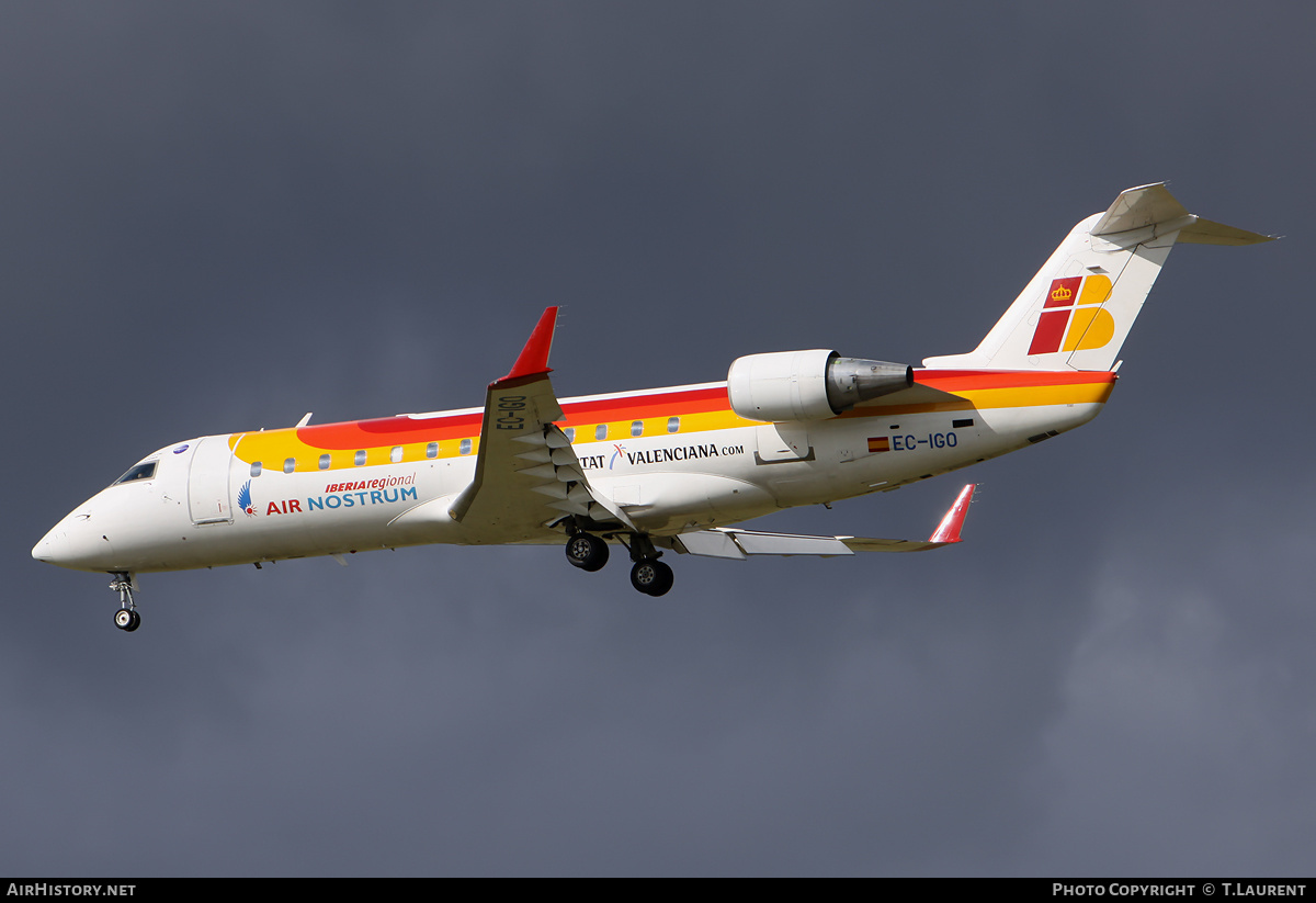Aircraft Photo of EC-IGO | Bombardier CRJ-200ER (CL-600-2B19) | Iberia Regional | AirHistory.net #226052
