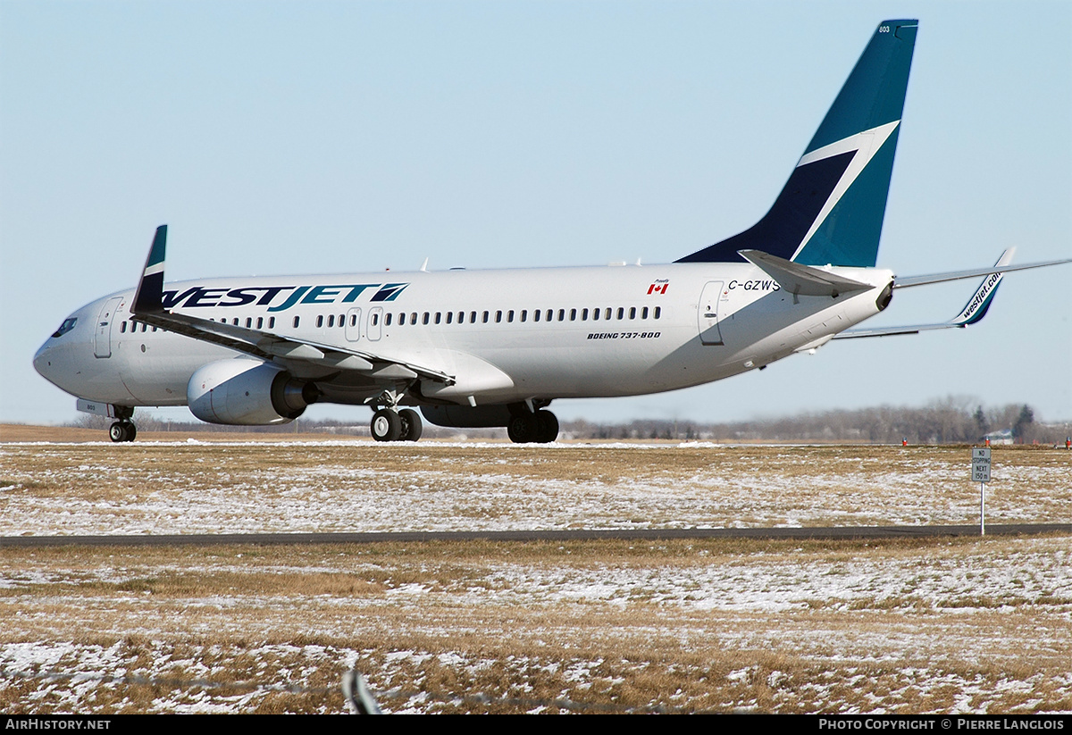 Aircraft Photo of C-GZWS | Boeing 737-8CT | WestJet | AirHistory.net #226136