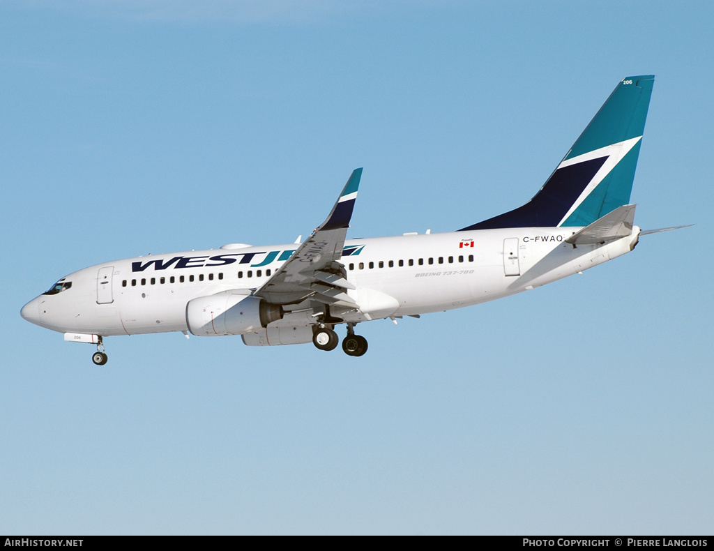 Aircraft Photo of C-FWAQ | Boeing 737-7CT | WestJet | AirHistory.net #226147