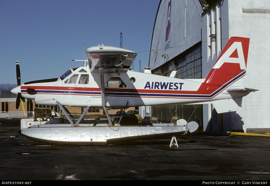 Aircraft Photo of C-FOEM | De Havilland Canada DHC-2 Turbo Beaver Mk.3 | AirWest Airlines | AirHistory.net #226201