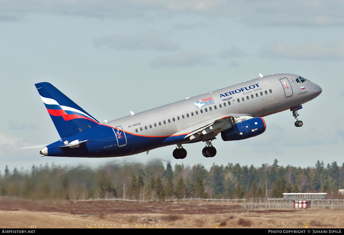 Aircraft Photo of RA-89042 | Sukhoi SSJ-100-95B Superjet 100 (RRJ-95B) | Aeroflot - Russian Airlines | AirHistory.net #226202