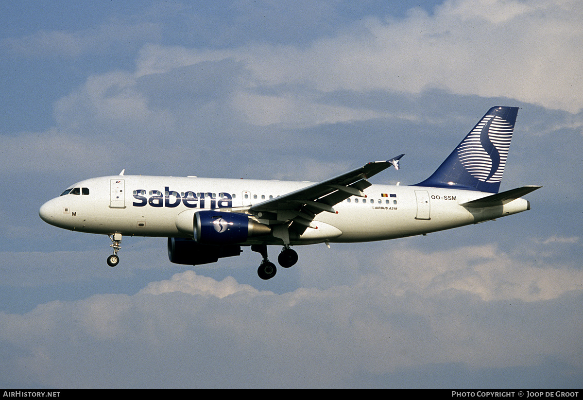 Aircraft Photo of OO-SSM | Airbus A319-112 | Sabena | AirHistory.net #226219