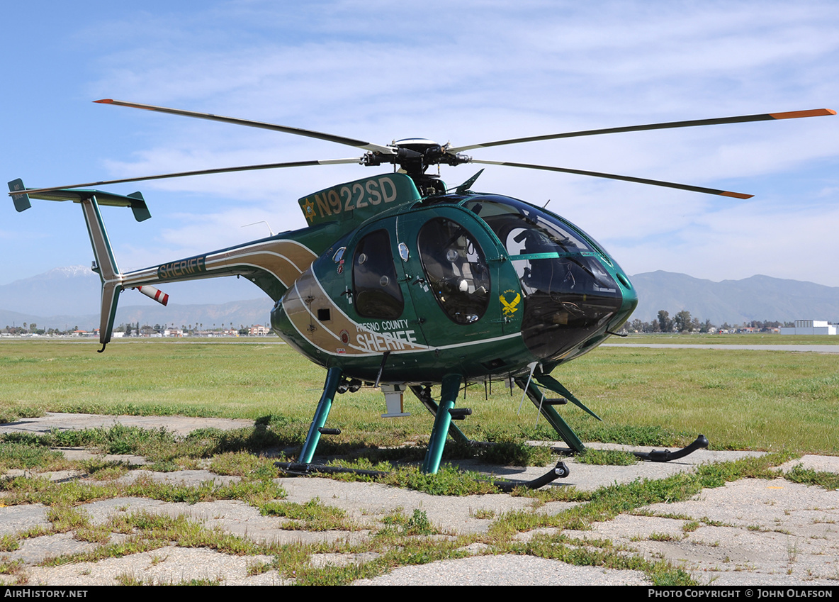 Aircraft Photo of N922SD | MD Helicopters MD-500E (369E) | Fresno County Sheriff | AirHistory.net #226370