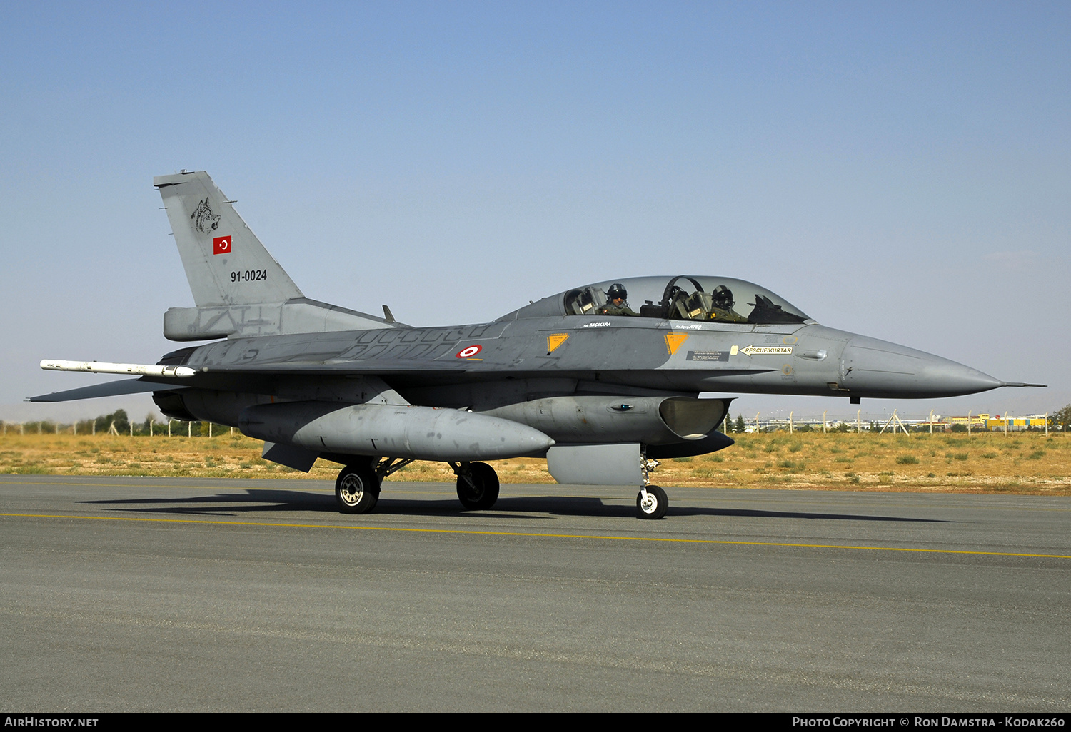 Aircraft Photo of 91-0024 | General Dynamics F-16D Fighting Falcon | Turkey - Air Force | AirHistory.net #226512