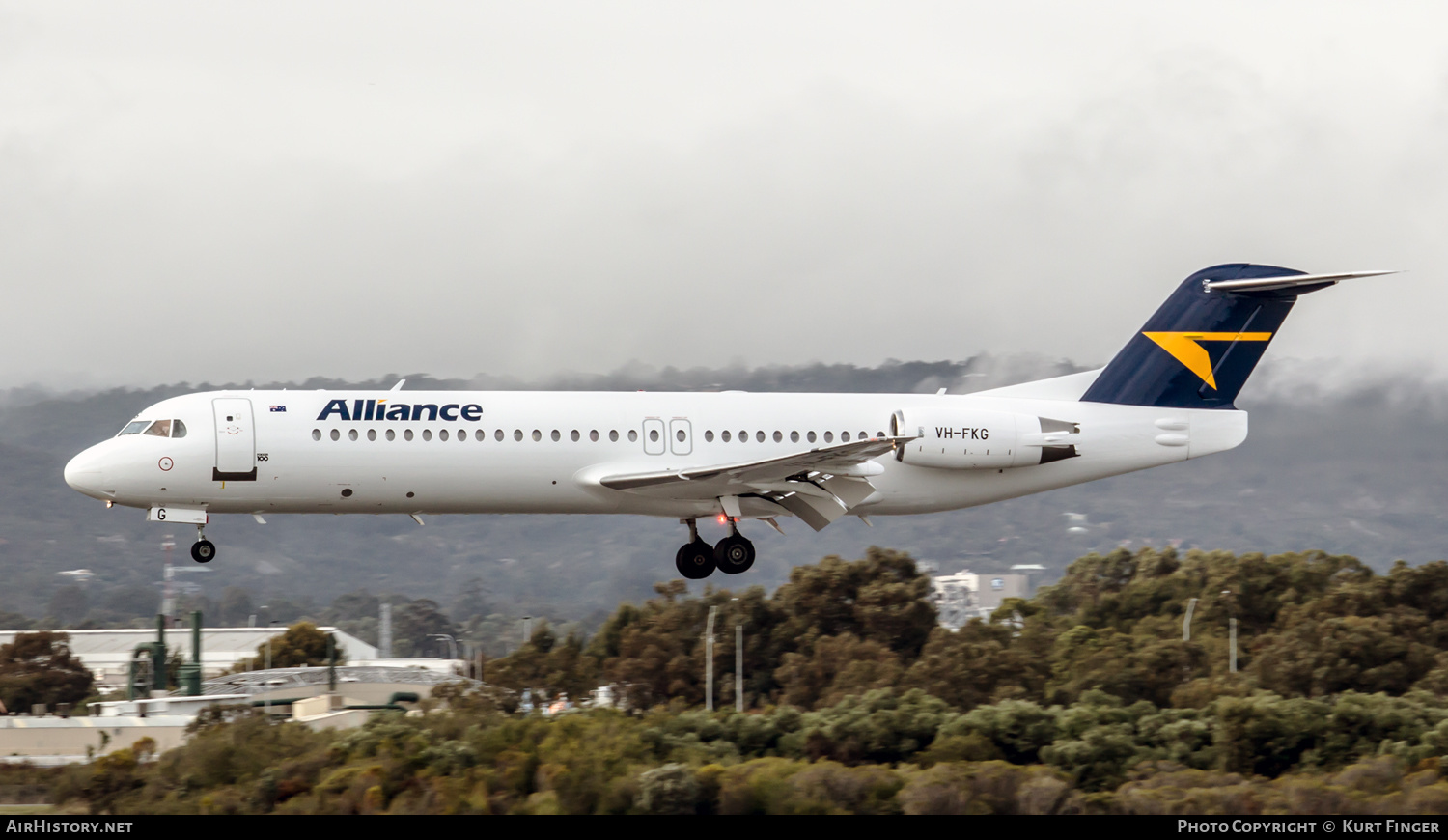 Aircraft Photo of VH-FKG | Fokker 100 (F28-0100) | Alliance Airlines | AirHistory.net #226666