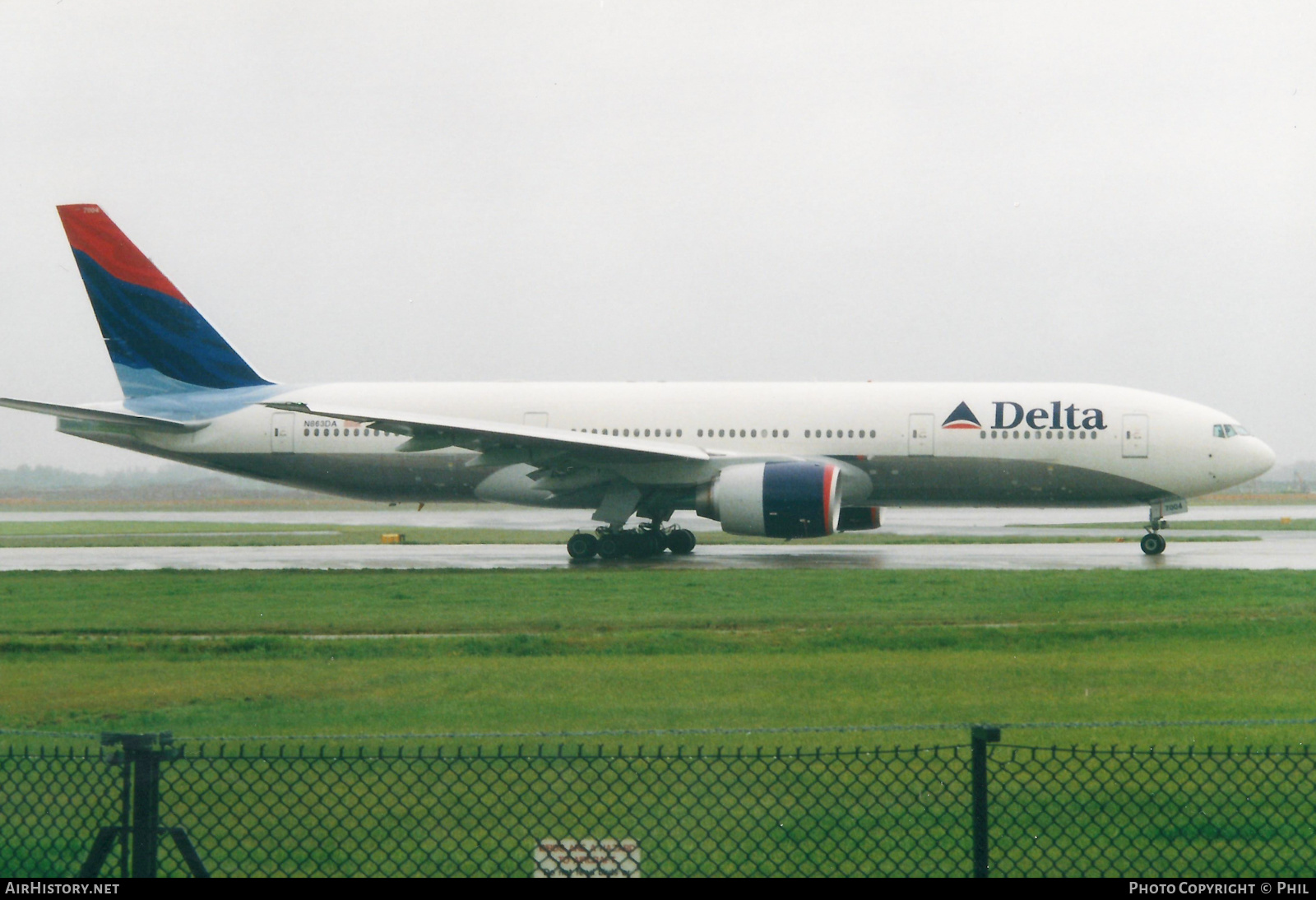 Aircraft Photo of N863DA | Boeing 777-232/ER | Delta Air Lines | AirHistory.net #226681