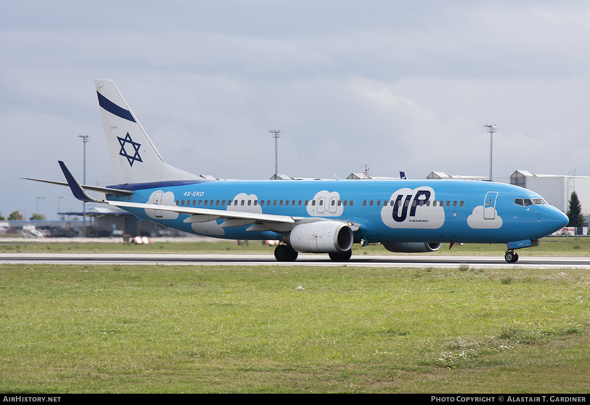 Aircraft Photo of 4X-EKO | Boeing 737-86Q | Up by El Al | AirHistory.net #226798