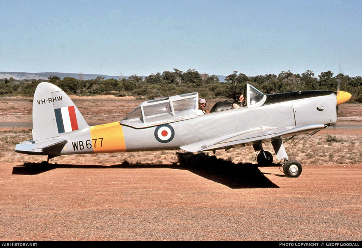 Aircraft Photo of VH-RHW / WB677 | De Havilland DHC-1 Chipmunk T10 | UK - Air Force | AirHistory.net #226901