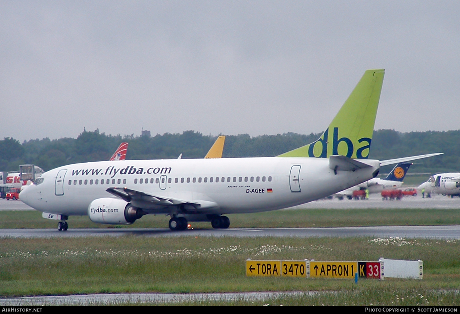 Aircraft Photo of D-AGEE | Boeing 737-35B | DBA - Deutsche BA | AirHistory.net #226953