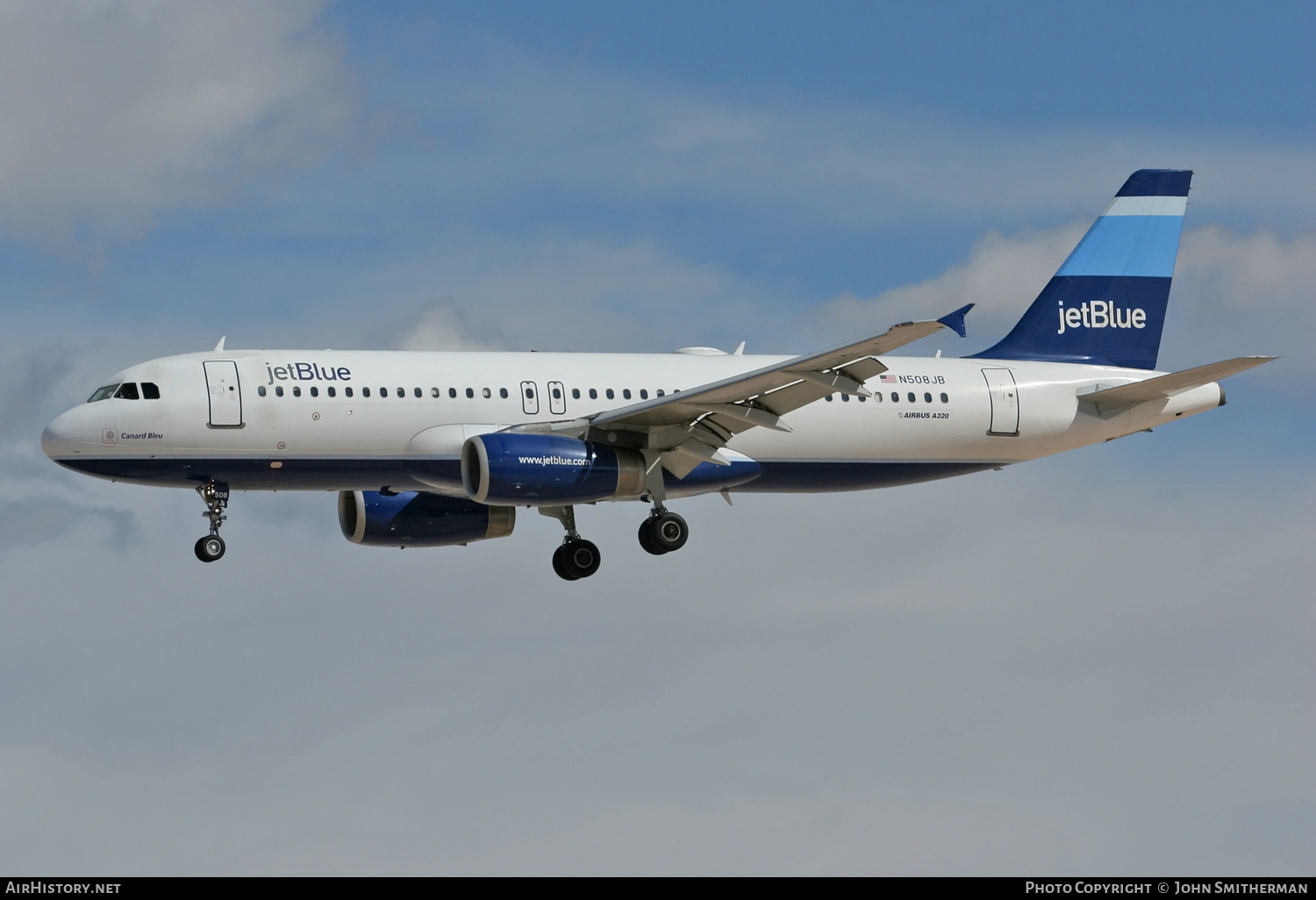 Aircraft Photo of N508JB | Airbus A320-232 | JetBlue Airways | AirHistory.net #226968