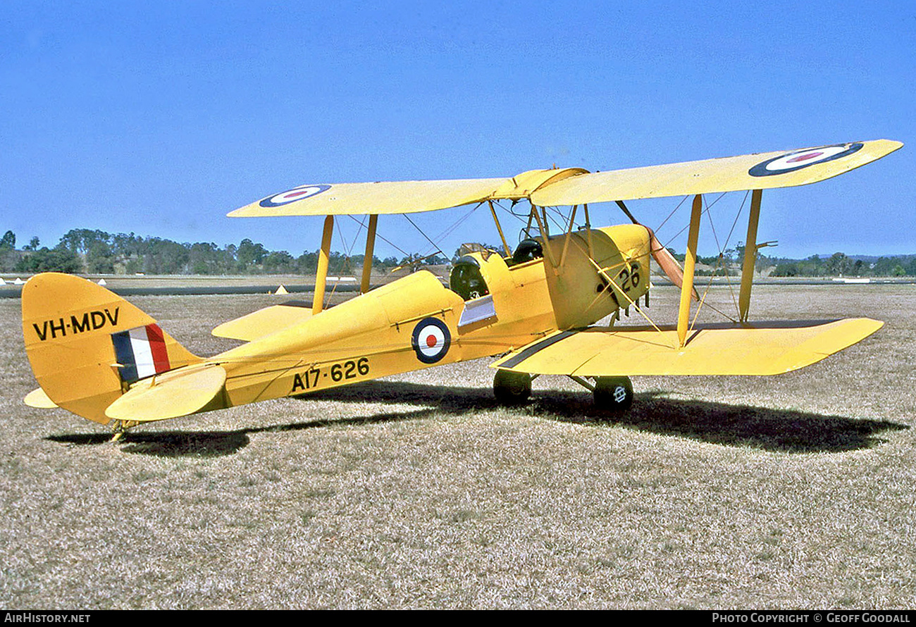 Aircraft Photo of VH-MDV / A17-626 | De Havilland D.H. 82A Tiger Moth | Australia - Air Force | AirHistory.net #226982