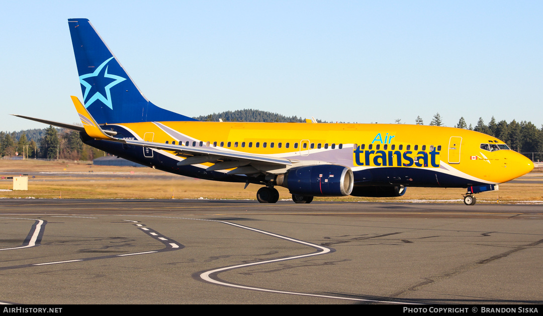 Aircraft Photo of C-GYQV | Boeing 737-73V | Air Transat | AirHistory.net #226985