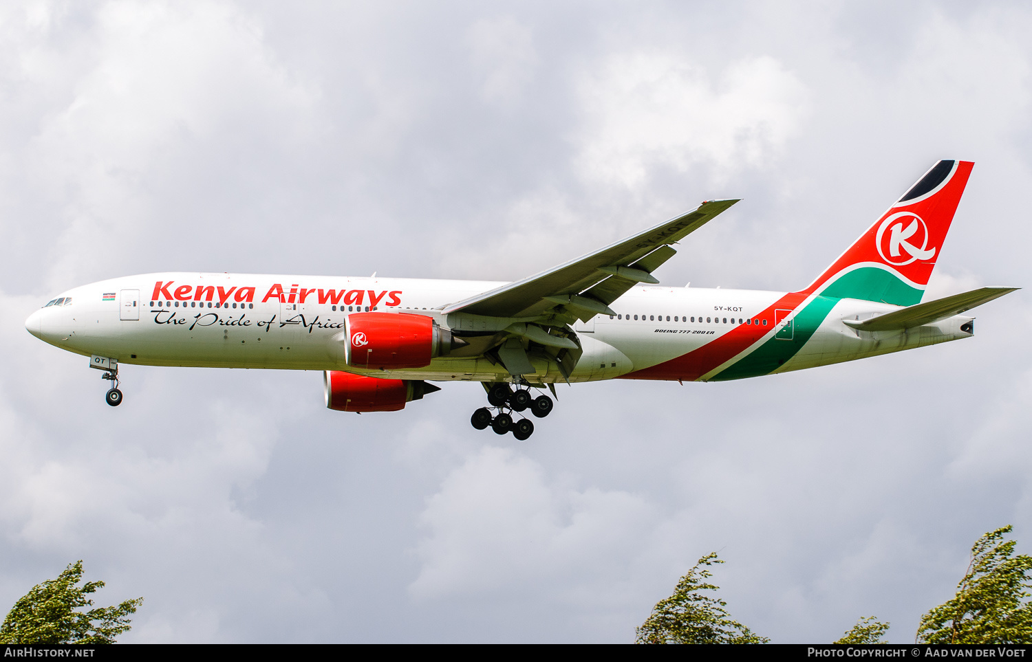 Aircraft Photo of 5Y-KQT | Boeing 777-2U8/ER | Kenya Airways | AirHistory.net #227051