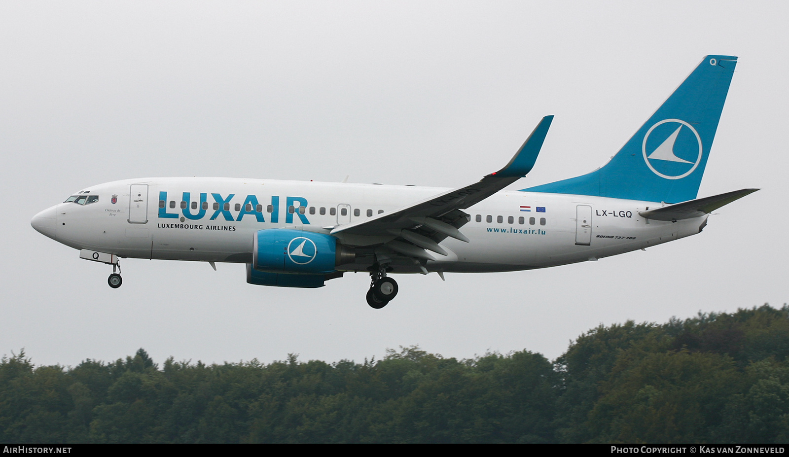 Aircraft Photo of LX-LGQ | Boeing 737-7C9 | Luxair | AirHistory.net #227064