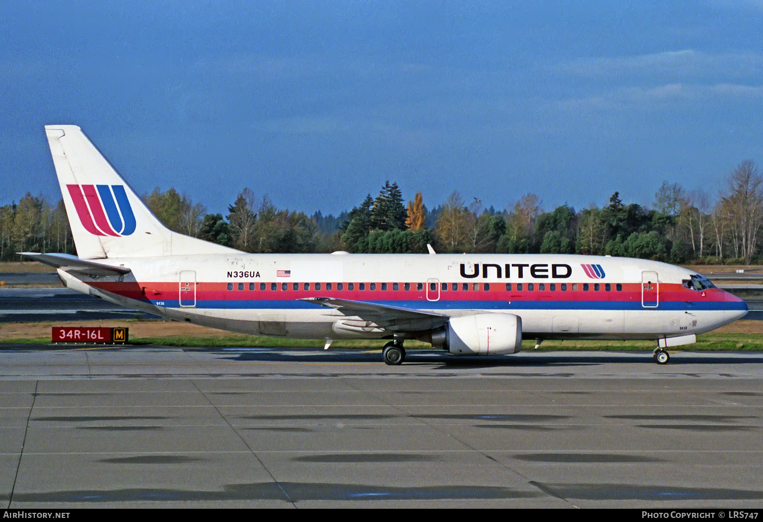 Aircraft Photo of N336UA | Boeing 737-322 | United Airlines | AirHistory.net #227087