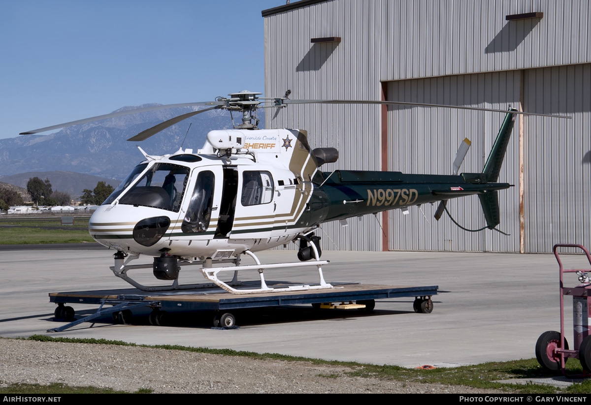 Aircraft Photo of N997SD | Eurocopter AS-350B-3 Ecureuil | Riverside County Sheriff | AirHistory.net #227295