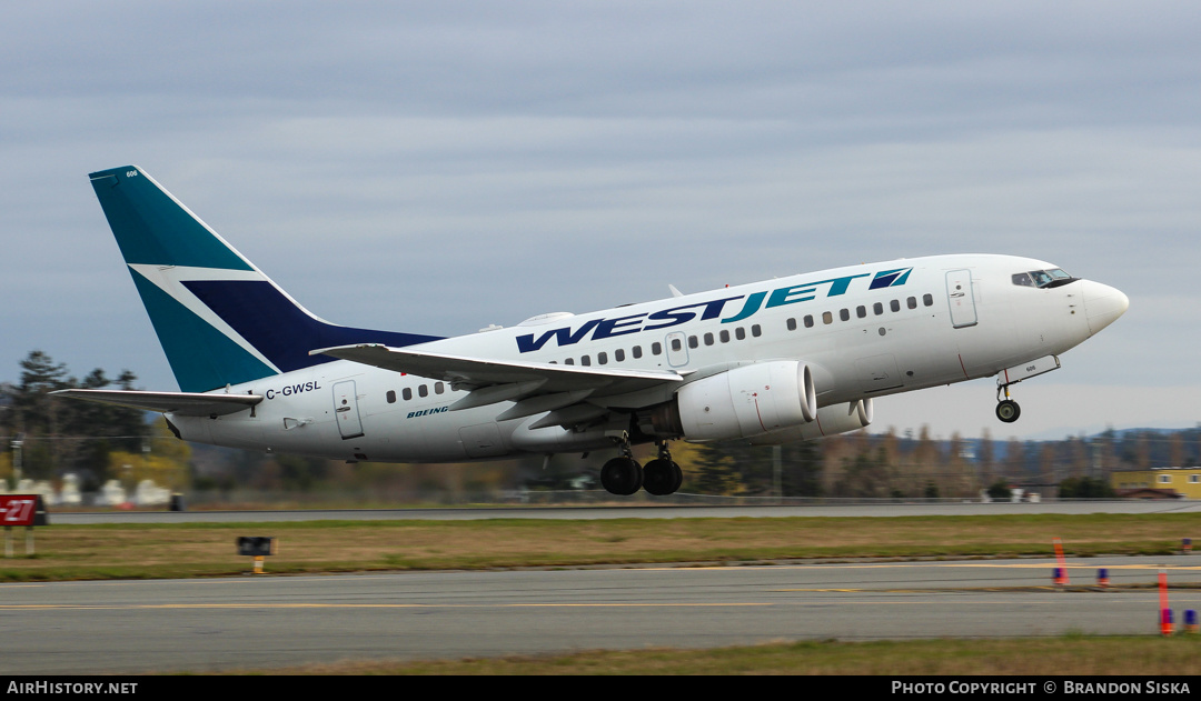Aircraft Photo of C-GWSL | Boeing 737-6CT | WestJet | AirHistory.net #227311