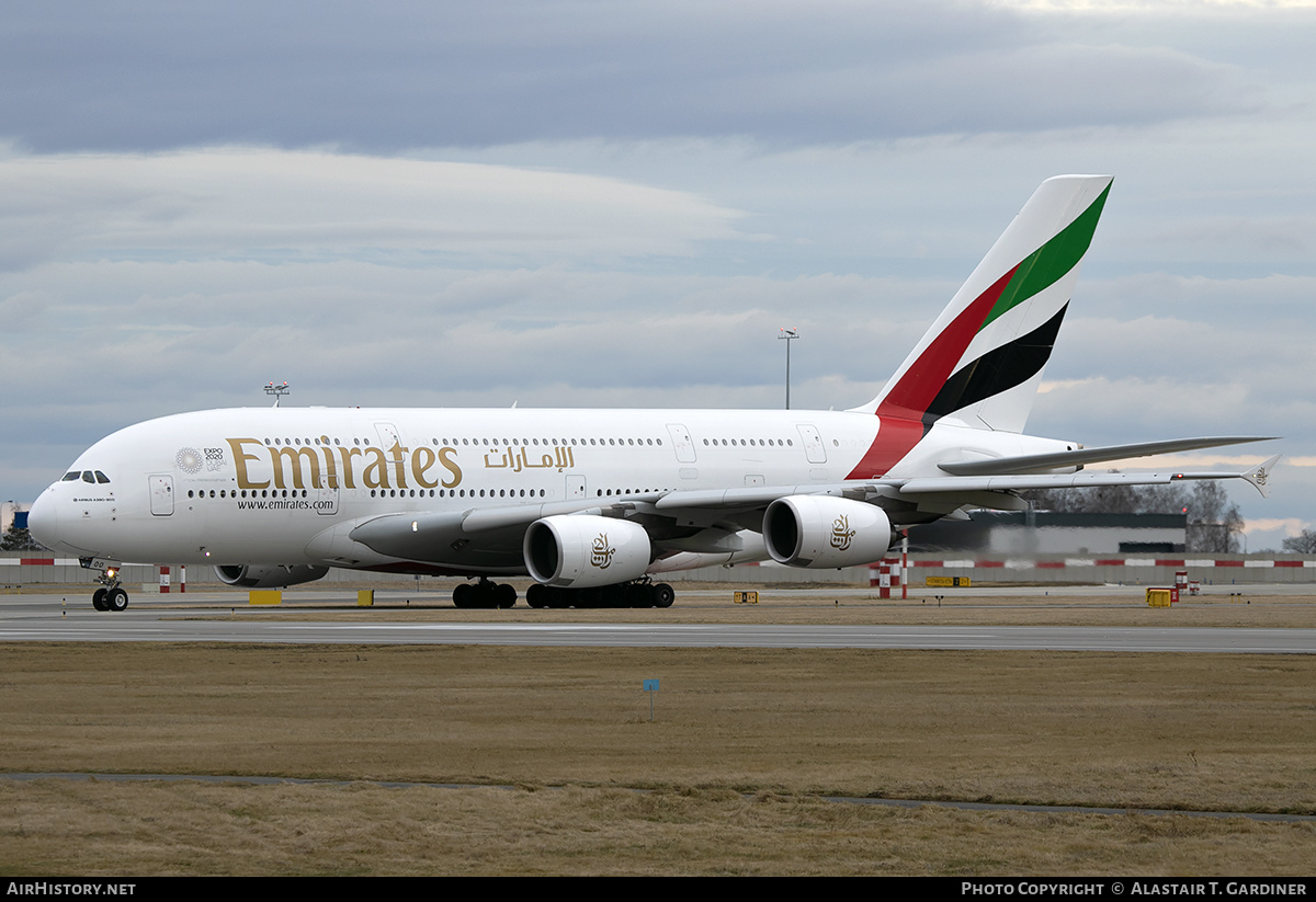 Aircraft Photo of A6-EOO | Airbus A380-861 | Emirates | AirHistory.net #227380