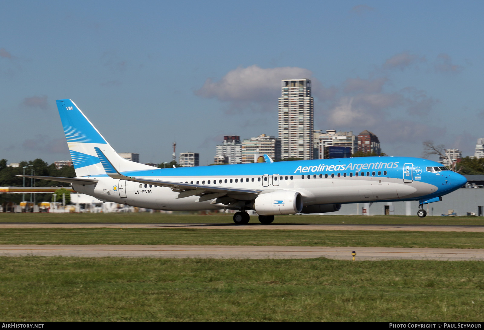 Aircraft Photo of LV-FVM | Boeing 737-8SH | Aerolíneas Argentinas | AirHistory.net #227426