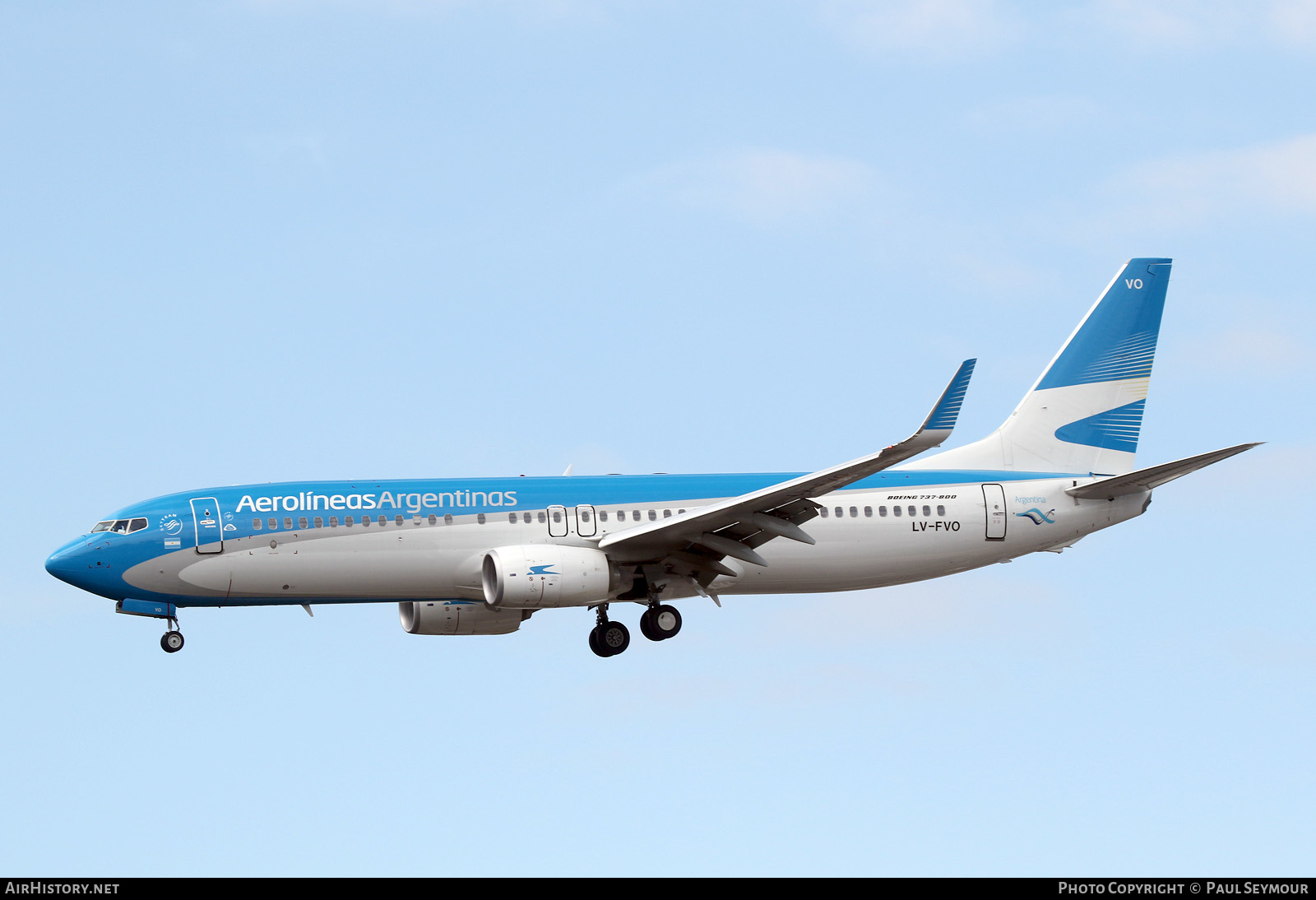 Aircraft Photo of LV-FVO | Boeing 737-8SH | Aerolíneas Argentinas | AirHistory.net #227431