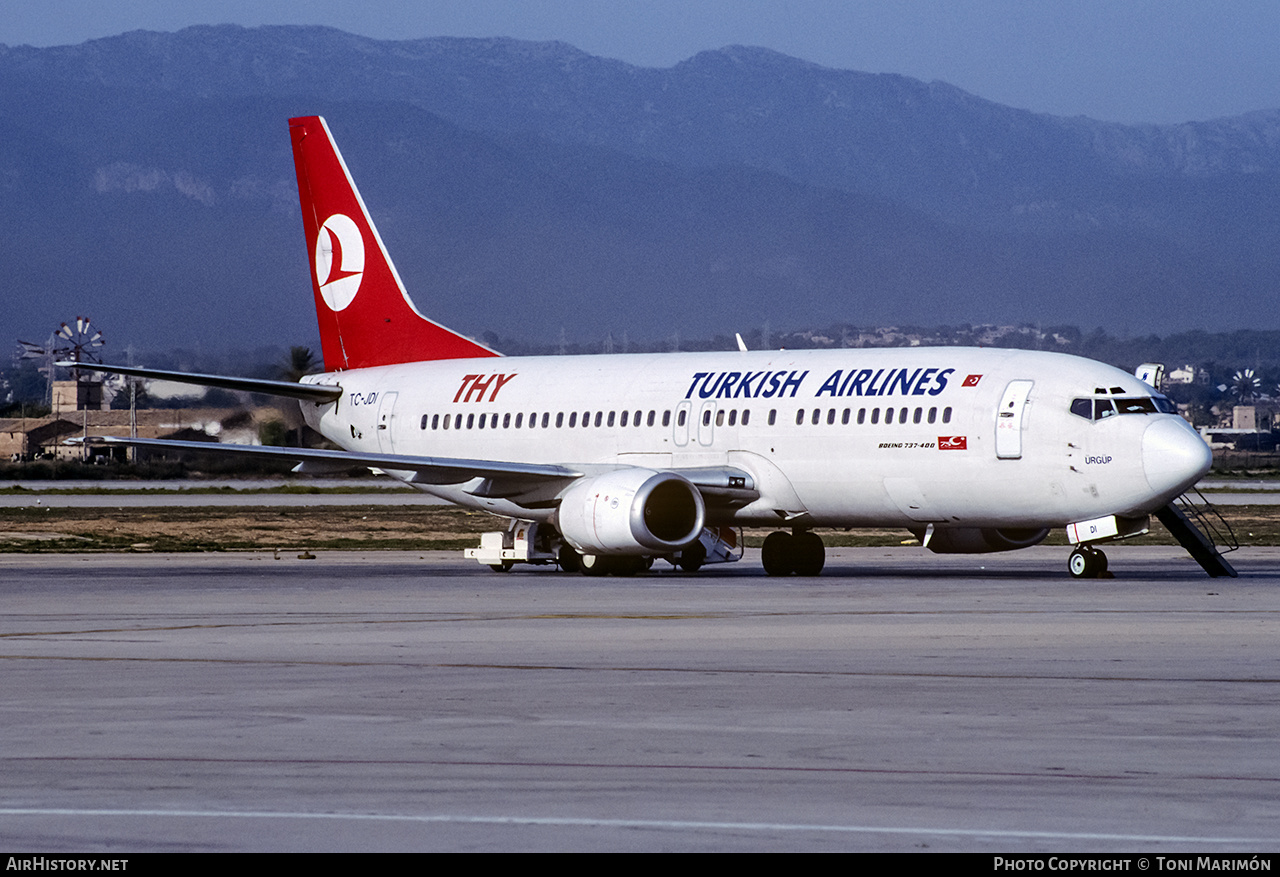 Aircraft Photo of TC-JDI | Boeing 737-4Q8 | THY Türk Hava Yolları - Turkish Airlines | AirHistory.net #227470