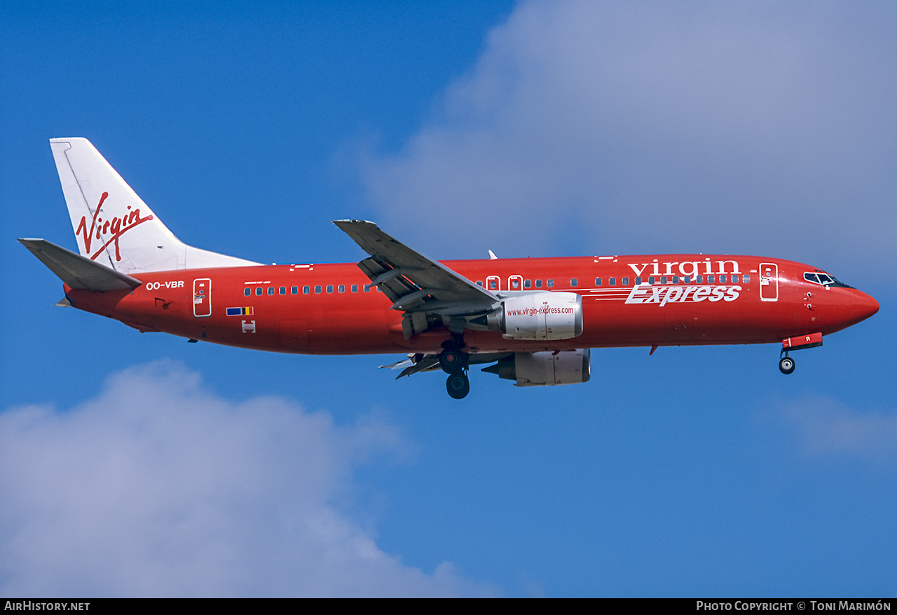 Aircraft Photo of OO-VBR | Boeing 737-4Y0 | Virgin Express | AirHistory.net #227484
