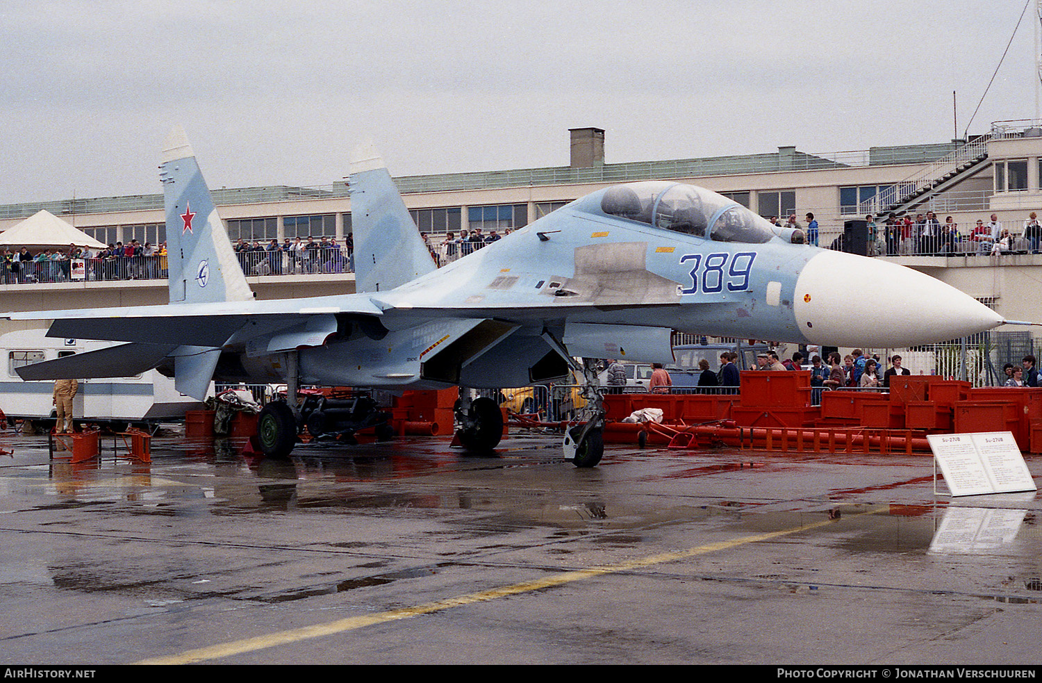 Aircraft Photo of 389 blue | Sukhoi Su-27UB | Soviet Union - Air Force | AirHistory.net #227495